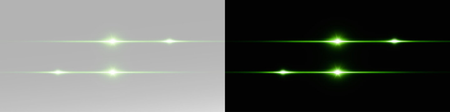 neon horizontal lines with glowing sparks and green light streaks for creative graphic overlays effect