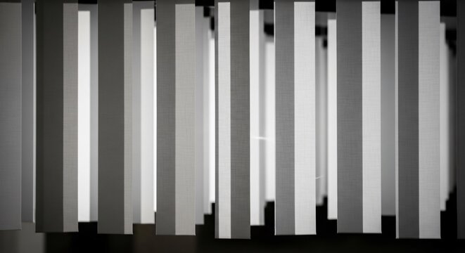 Abstraction g&eacute;om&eacute;trique de lignes verticales, atmosph&egrave;re solennelle en noir et blanc pour la Journ&eacute;e du Souvenir, concept de recueillement, deuil et hommage, design minimaliste.