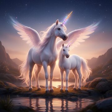 caballo, unicornio, pegaso, animal, vector, ilustraci&oacute;n, chacras, dibujos animados, padrillo, mam&iacute;fero, caballito, cola, inhospitalario, galopar, arte, correr, naturaleza, carrera a pie, silueta, fant