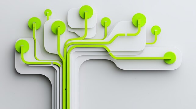 Abstract Digital Technology Tree Circuit Design Concept Representing Sustainable Innovation Green Energy and Smart Bio Solutions