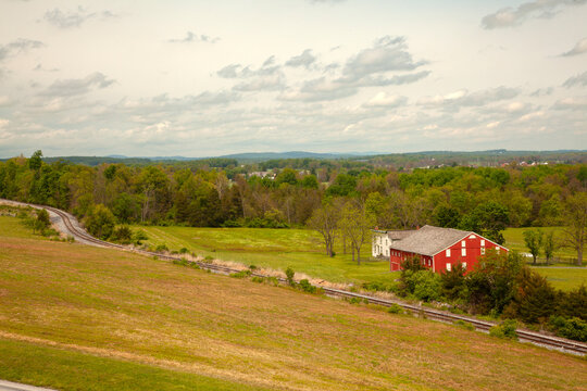 Red Barn on a Rural Farm