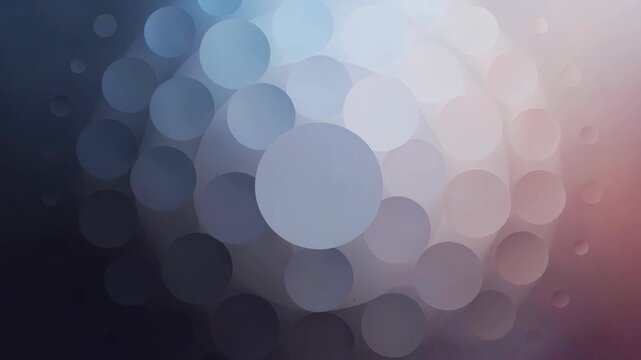 Abstract circles in soft pastel tones, modern graphic style, on a blurred gradient background, concept of calm minimalism