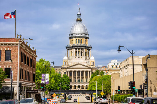 Illinois State Capitol Exterior in Springfield Illinois