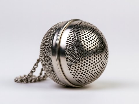 Silver Mesh Tea Infuser Sphere with Chain