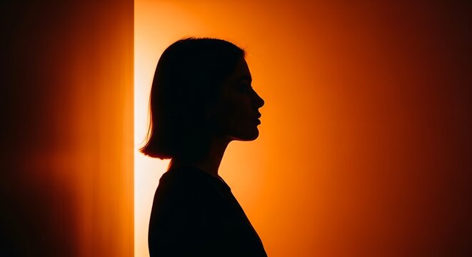 Creative Side Lit Silhouette Profile Studio Photography Portrait