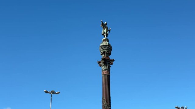 Christopher Columbus Monument Barcelona Historic Landmark
