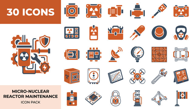 Micro nuclear reactor core tool kit and safety system icons