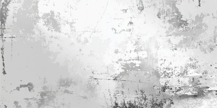 A vintage aged grey concrete wall background features a dirty grunge texture with a rough stone pattern and a weathered paint effect for a grungy surface design