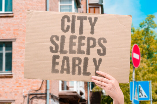"City Sleeps Early" Strict curfew policies end after-hours urban culture in major metropolitan areas. CURFEW. POLICIES. URBAN. CULTURE. METROPOLITAN.