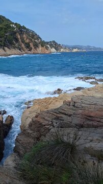 The stunning Cala Bona bay on the Catalan Costa Brava in Spain. 