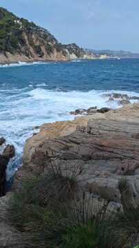 Beautiful lagoon Cala Bona on the Costa Brava, Catalonia, Spain. 