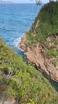 The stunning Cala Bona bay on the Catalan Costa Brava in Spain. 