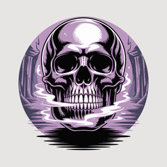 Illustration of a human skull. © Andi