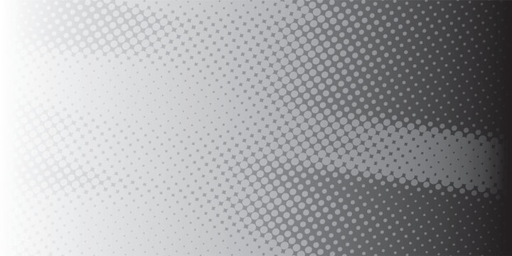 Abstract Gray Halftone Dotted Gradient Background with Modern Monochrome Texture. Creative element design in vetor illustration