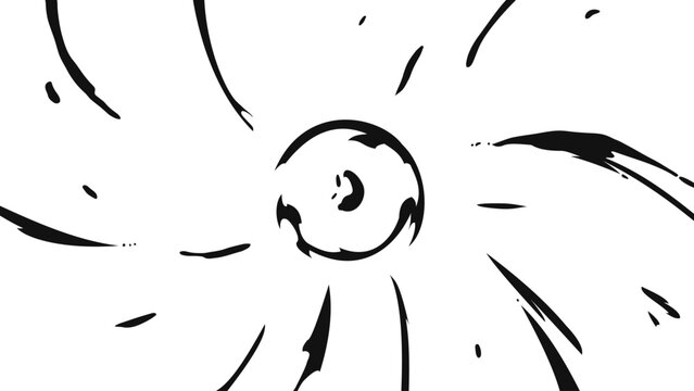  Anime style energy explosion with sharp lines and circular impact composition for comic scenes, action visuals, posters and game effects.