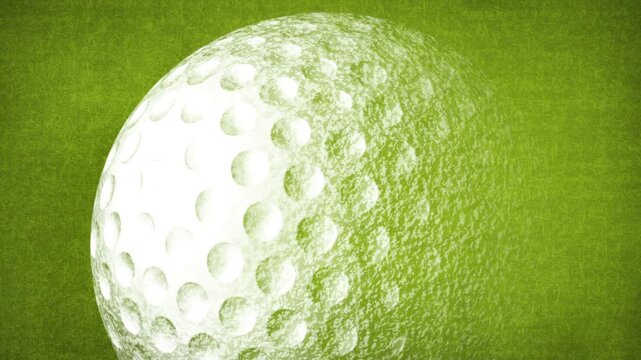 white golf ball with fidelity effect loop rotation