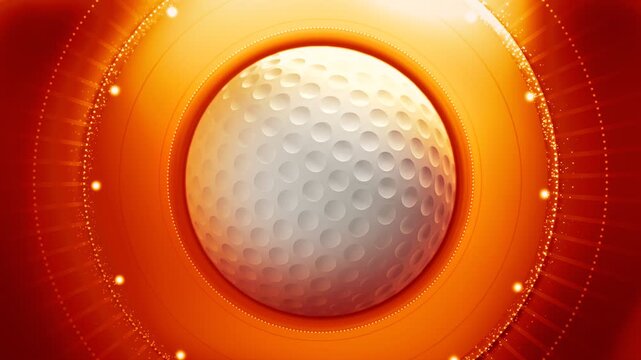 golf ball on red background