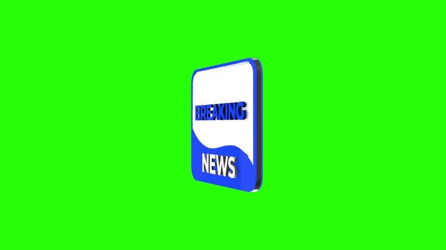 Breaking News Green Screen Animation | Chroma Key News Logo Intro