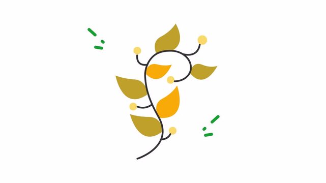 Decorative vector art with a yellow leaf branch design ideal for autumnthemed projects, naturethemed designs, stationery, and home decor.