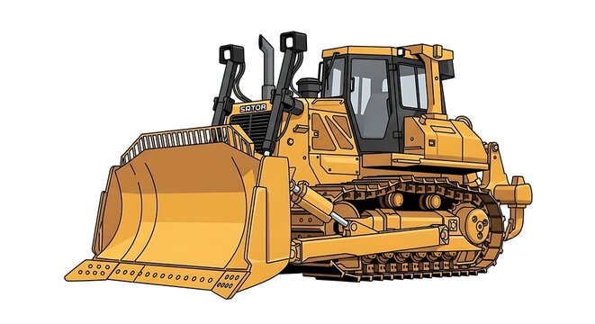 Heavy duty bulldozer construction equipment.