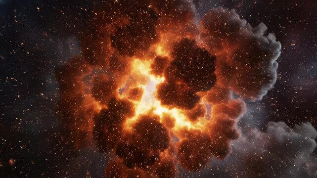 Cosmic explosion with lightning showcasing contemporary design and abstract concepts