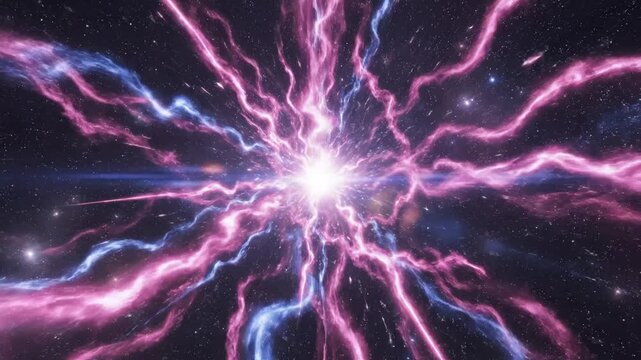 Cosmic explosion in space symbolizing joy, diversity, and vibrant everyday life