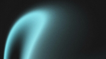 Abstract grainy cyan-blue light arc on black background, soft gradient glow, minimalist cosmic aesthetic. © yun visual