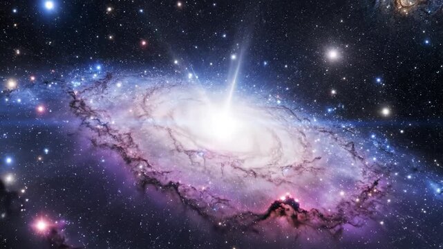 Galaxy with stars and cosmic dust ideal for high-end commercial backdrops and visual effects