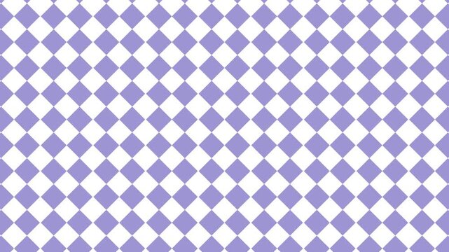 Geometric White Purple Lavender Diamond Checker Pattern Looping Animation Background