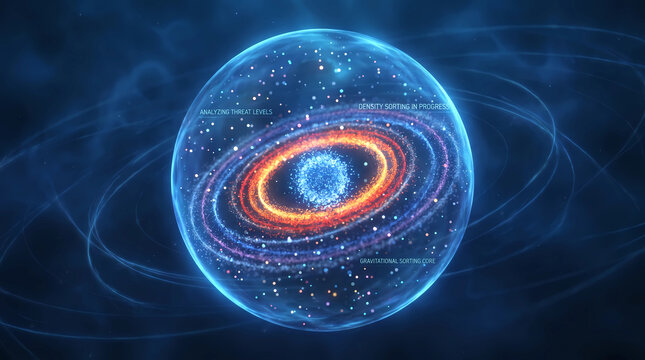 Orbital data classification sphere for adaptive infrastructure analysis