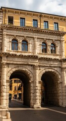 Fototapeta premium Verona Italy Architectural Landmark Historic Stone Archway.