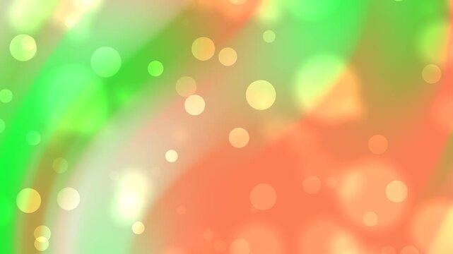 Abstract background with green and orange light bokeh effects perfect for design projects, backgrounds, invitations, digital art, and presentations.