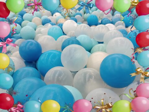 colorful balloons isolated on white background