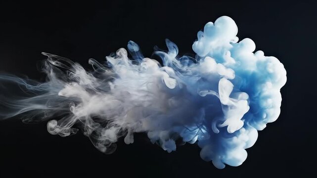 Blue and white smoke against black background symbolizing the limitless potential of digital design