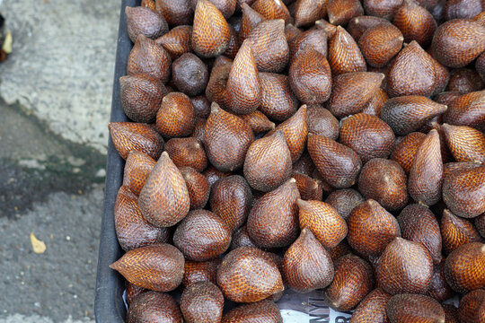 fresh snakefruit from a local market in batam