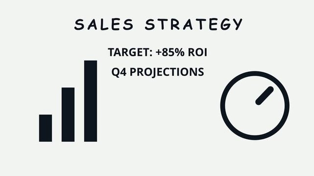 Minimalist Sales Strategy ROI Infographic Animation