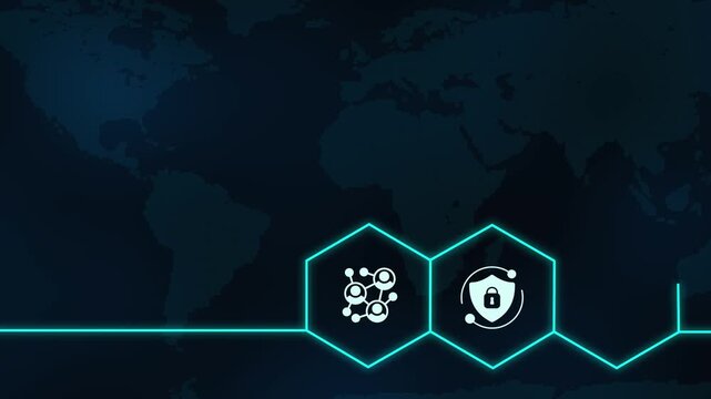 Industrial Automation Concept with Smart Control Hexagon Icons and Software Optimization Graphics for Future Efficient Business Workflow Systems