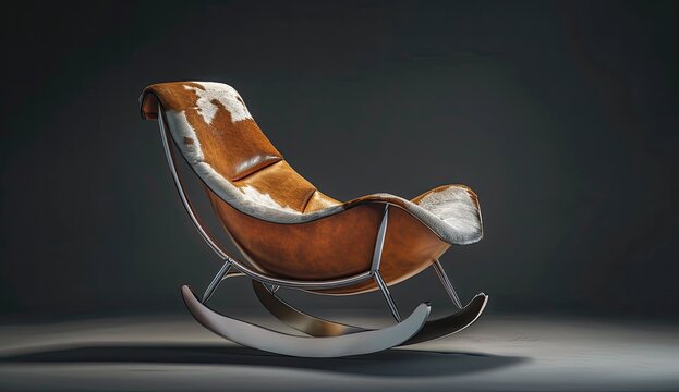 Rocking Chair, studio setting. Stylish interior d?cor. Marketing or sales use
