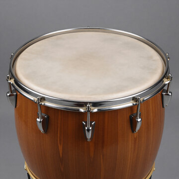 Hard Surface Timpani Drumstick. Detailed Close-Up Of A Concert Timpani Instrument