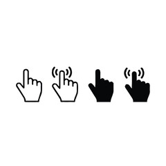 Obraz premium Computer mouse click cursor icons in different states