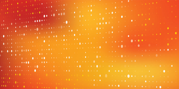 Abstract orange and yellow gradient background with glowing digital dot pattern and halftone effect EPS10