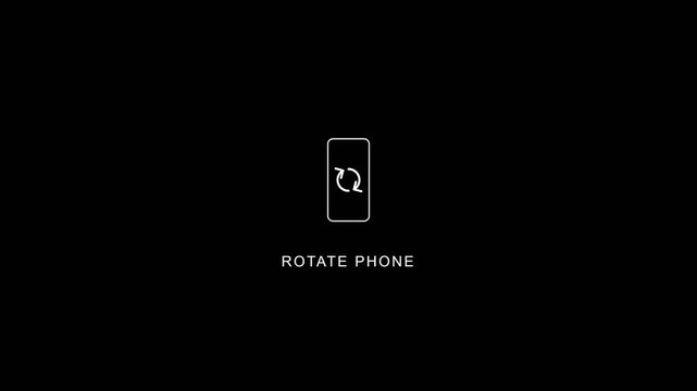 Minimalist Rotate Phone User Interface Instruction Screen for Mobile Orientation