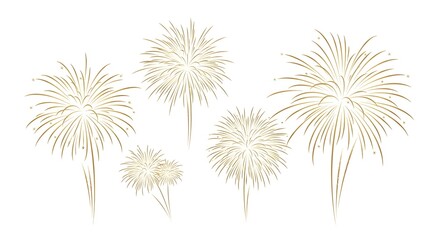 Obraz premium Celebratory Fireworks Display Lighting Up Night Sky.