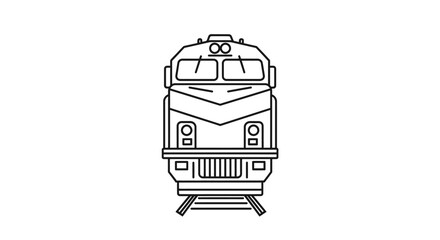Train Locomotive Front View Illustration. © Klip