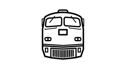 Front View of a Train Engine. © Klip