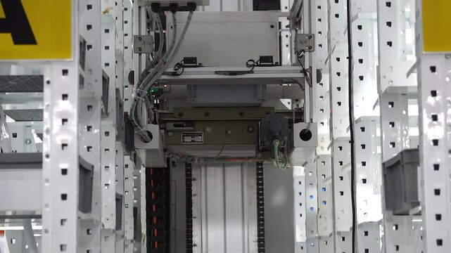 Warehouse, storage facility, automated storage system, conveyor belt.