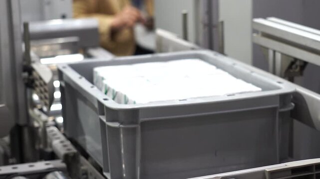 Warehouse, storage facility, automated storage system, conveyor belt.