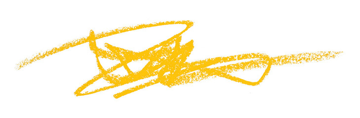 Obraz premium yellow pencil strokes isolated on transparent background