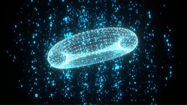 High quality 4K seamless abstract background loop. Perfect for technology, AI, blockchain, internet network, and data visualization concepts.