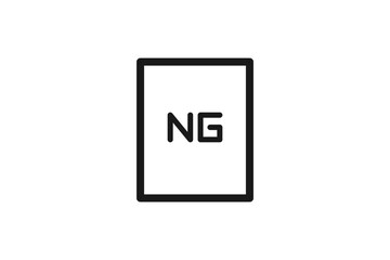 Fototapeta premium NG書類のシンプルな線画アイコン